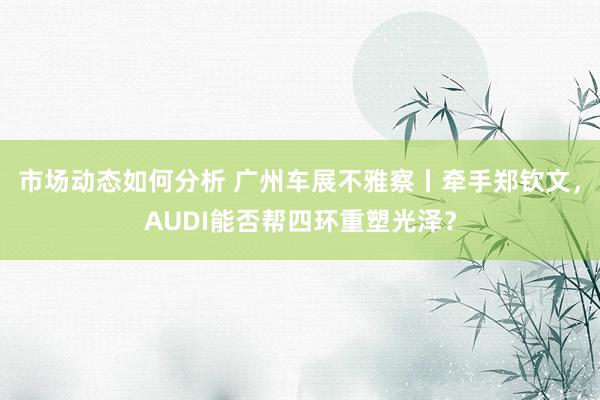 市场动态如何分析 广州车展不雅察丨牵手郑钦文，AUDI能否帮四环重塑光泽？