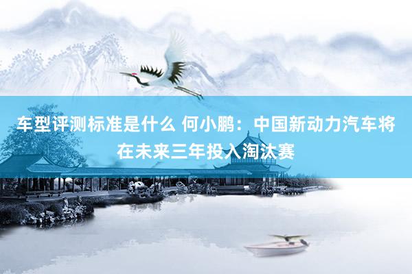 车型评测标准是什么 何小鹏：中国新动力汽车将在未来三年投入淘汰赛