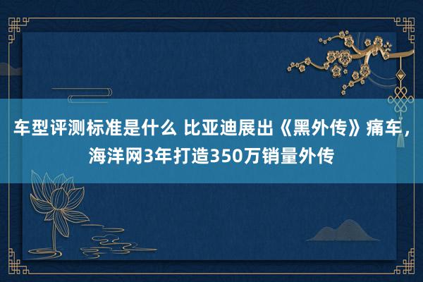 车型评测标准是什么 比亚迪展出《黑外传》痛车，海洋网3年打造350万销量外传