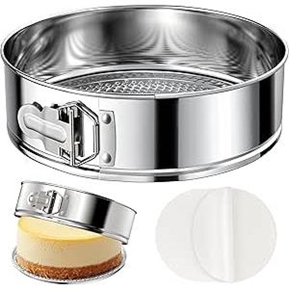 10-Inch Stainless Steel Springform Pan with Removable Bottom