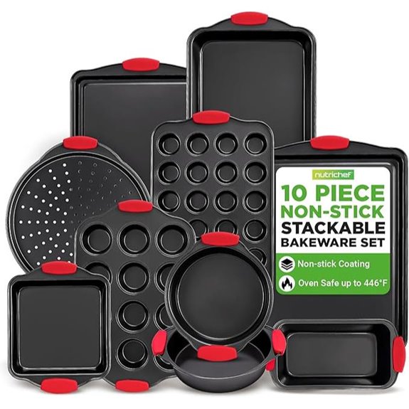 NutriChef 10-Piece Nonstick Baking Pan Set
