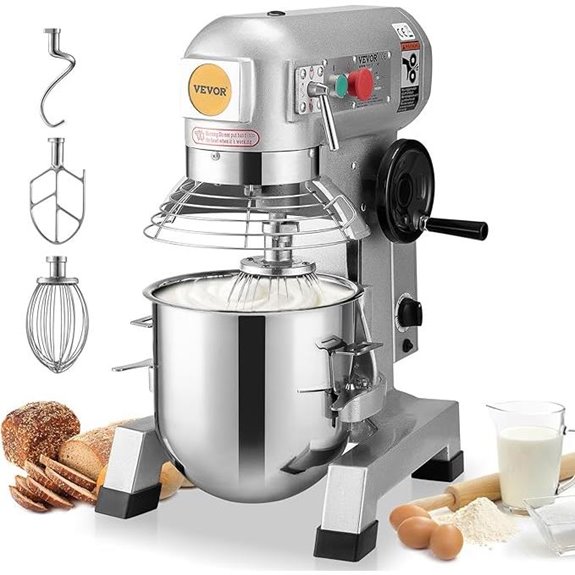VEVOR 10Qt Commercial Food Mixer with Attachments