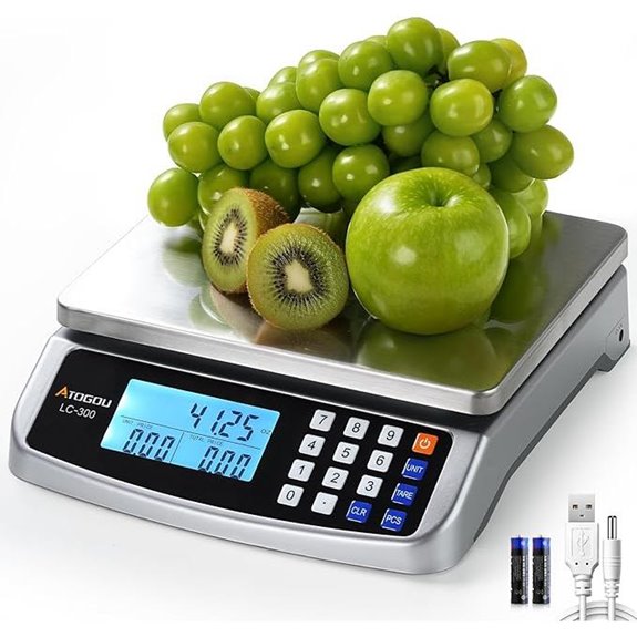 Atogou 110lb Commercial Food Scale with Price Computing