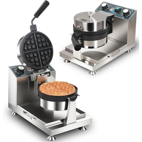 Hehinton 110V 1300W Rotatable Belgian Waffle Maker