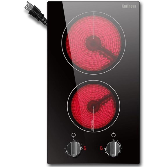 Karinear 110V Electric Cooktop with 2 Burners