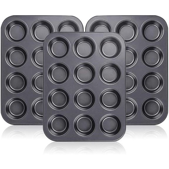 Kingrol 12-Cup Muffin & Cupcake Pans Set