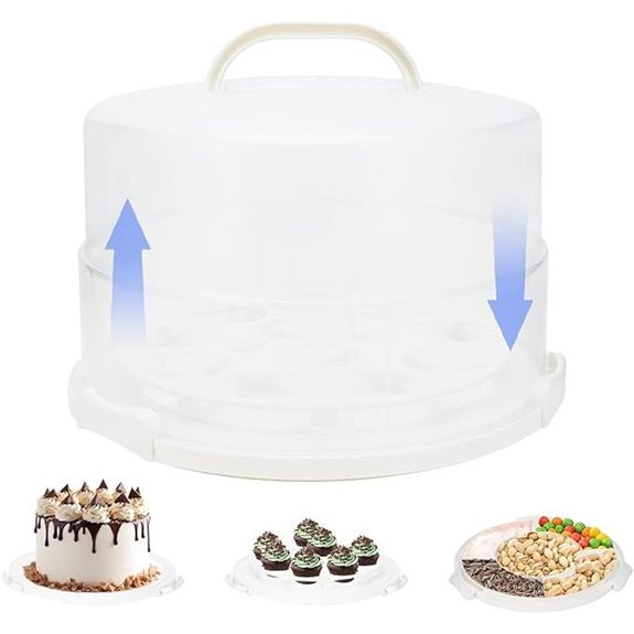 12-Inch Cake Carrier with Lid and Handle