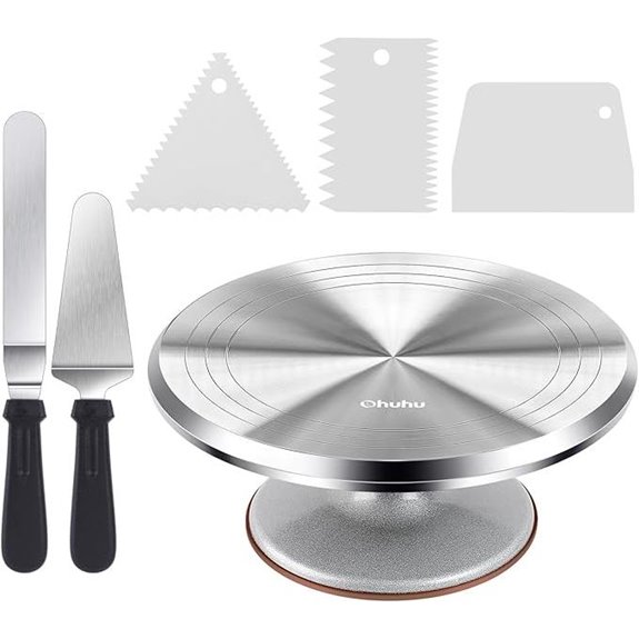 Ohuhu 12 Cake Decorating Turntable with Spatulas