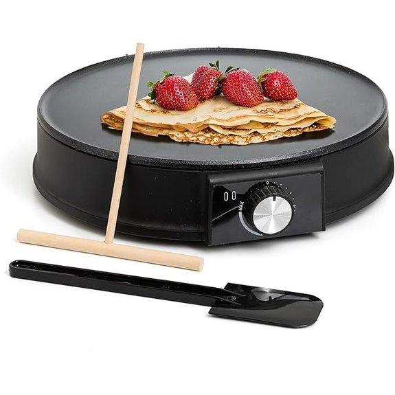Moss & Stone 12” Electric Crepe & Griddle Machine