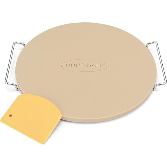 Unicook 12 Pizza Stone with Rack and Scraper