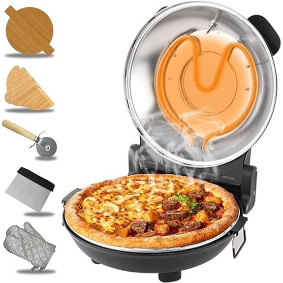 Indoor 12-Inch Retro Electric Pizza Oven