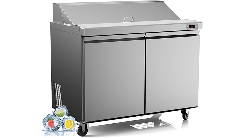 12 pan commercial salad table