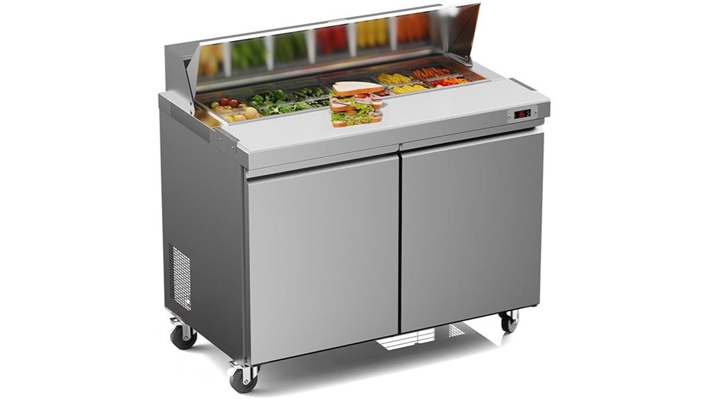 12 pan salad refrigerator