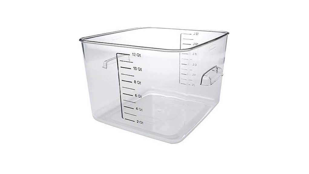 12 quart square storage