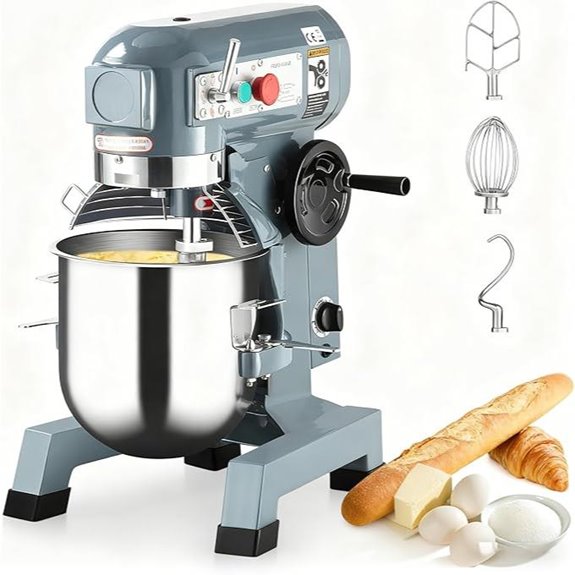 Commercial Food Mixer 15QT with Speed & Timer