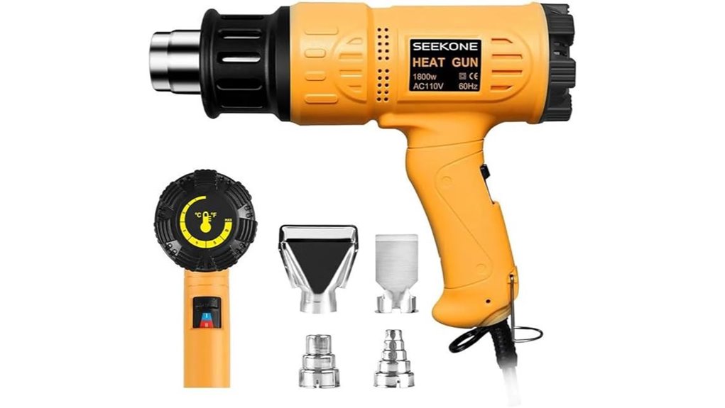 1800w heat gun with accessories
