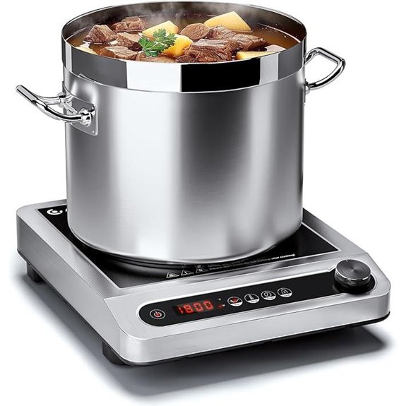 Induction Cooktop 1800W with Timer and Temperature Control
