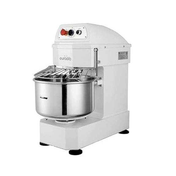 Eurodib LM20T 20-Quart Commercial Spiral Dough Mixer 110v White