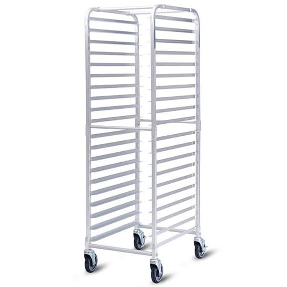 Giantex 20-Tier Aluminum Bakery Cooling Rack with Wheels