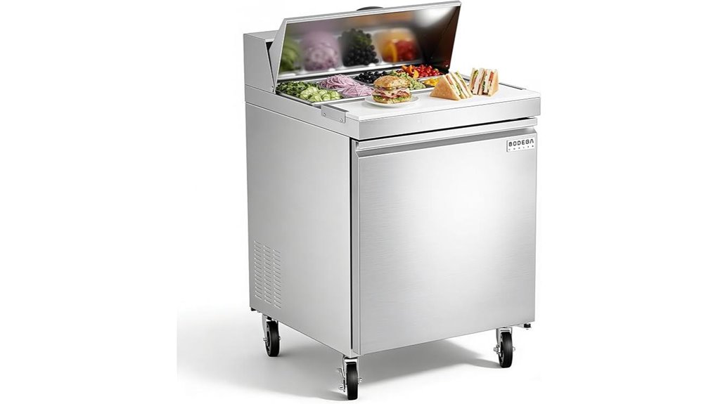 27 inch sandwich prep refrigerator