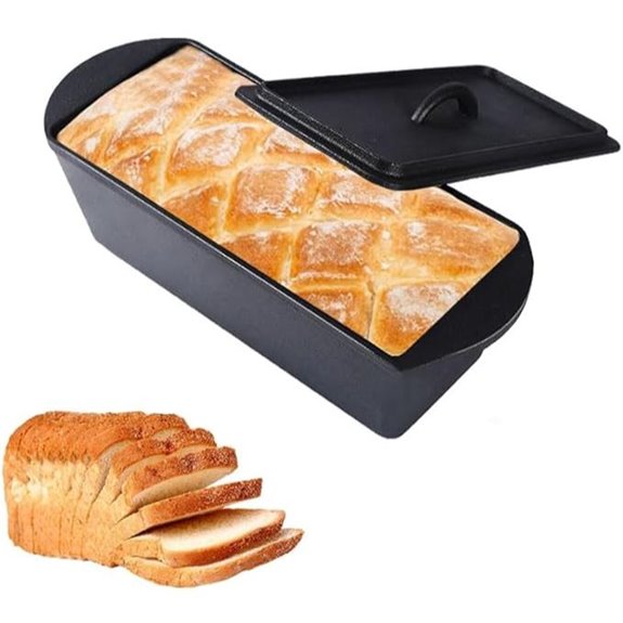 Cast Iron Bread Pan with Lid (2LB 13x5 inches)