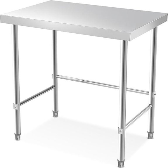 36 inch stainless steel table