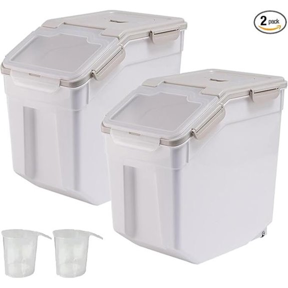 AnRui 50LB Airtight Rice & Grain Storage Containers