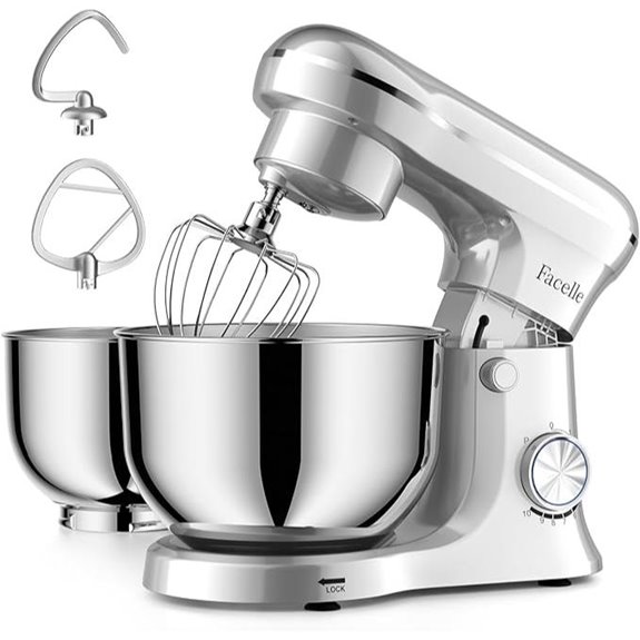 Facelle 5QT/6QT Tilt-Head Stand Mixer with Bowls
