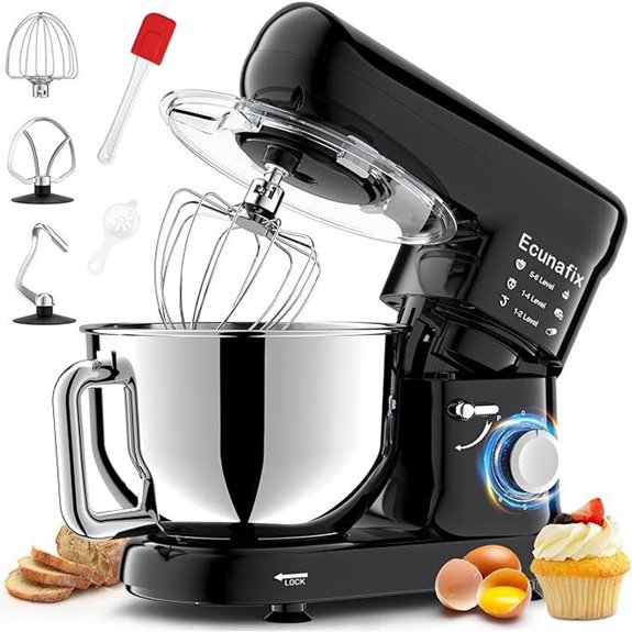 Kitchen Stand Mixer 6.5Qt 660W Tilt-Head Includes Accessories
