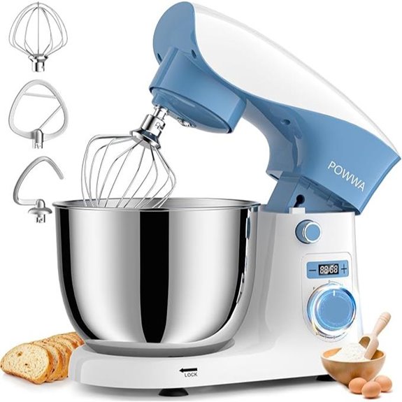 POWWA 6.5QT Tilt-Head Stand Mixer with Accessories