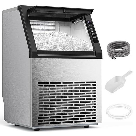 COWSAR 80Lbs Commercial Ice Maker with Storage