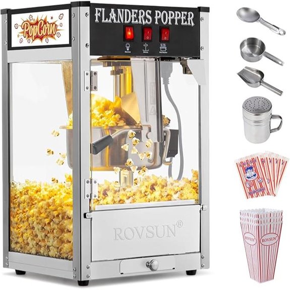 ROVSUN 8oz Commercial Popcorn Machine with Accessories