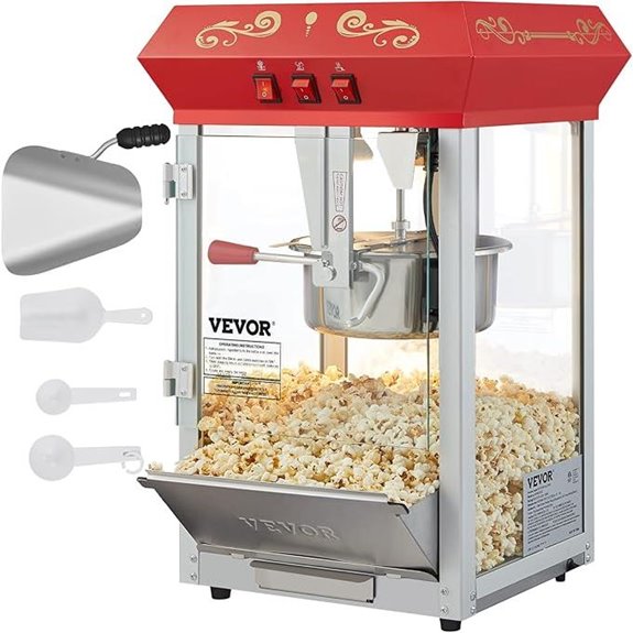 VEVOR 8oz Commercial Popcorn Machine with Accessories