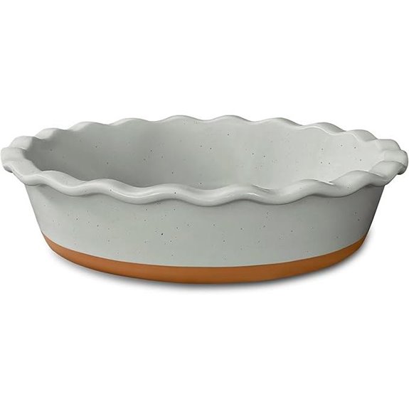 Mora 9-inch Fluted Ceramic Pie Dish