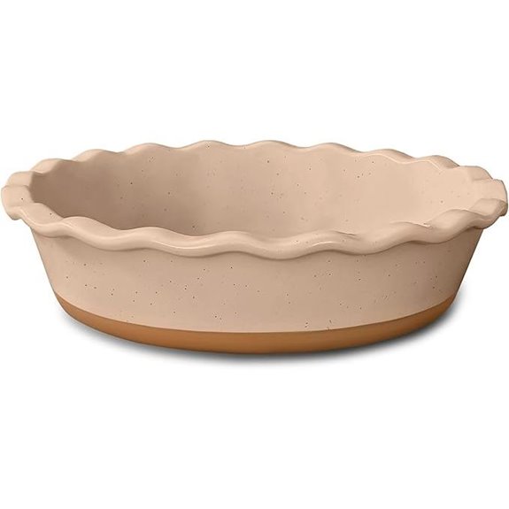 MORA 9-Inch Ceramic Pie Pan for Baking