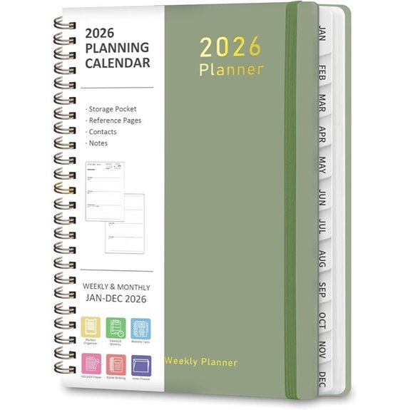 2026 Weekly & Monthly Academic Planner (A5)
