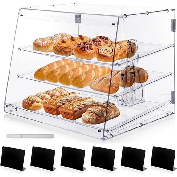 Acrylic 3-Tray Bakery Display Case
