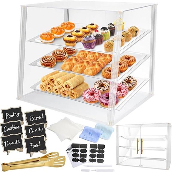 Acrylic Bakery Display Case with Removable Trays