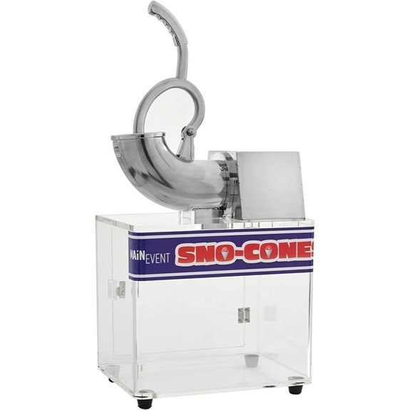 Commercial Snow Cone Machine with Acrylic Cabinet