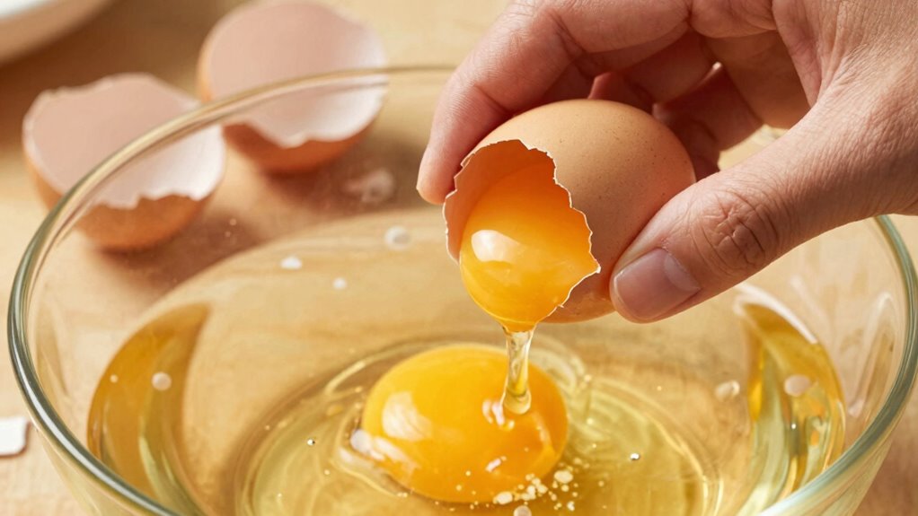 add eggs gradually carefully