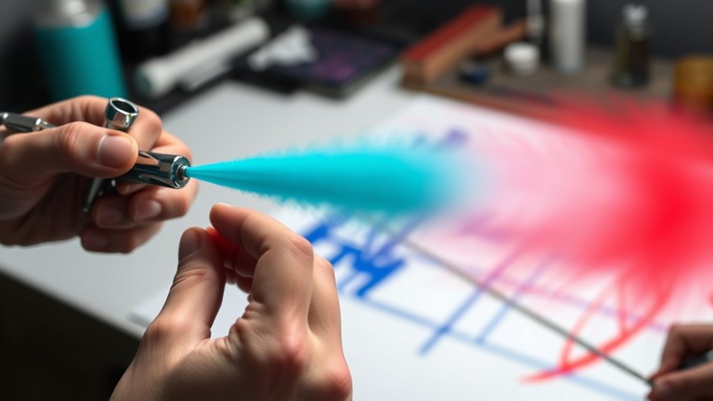 adjust airbrush pressure precisely
