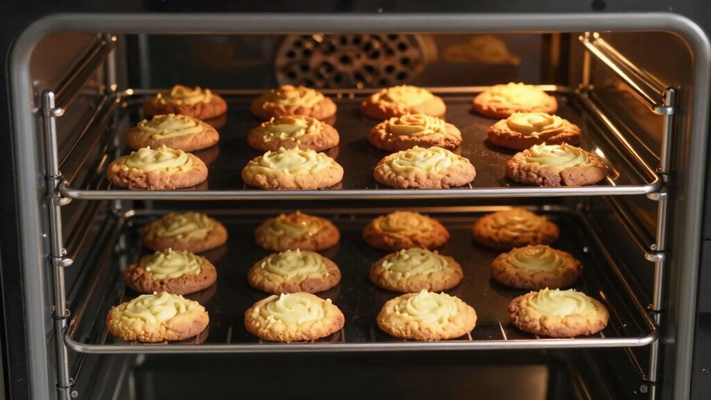 adjust oven temperature and racks