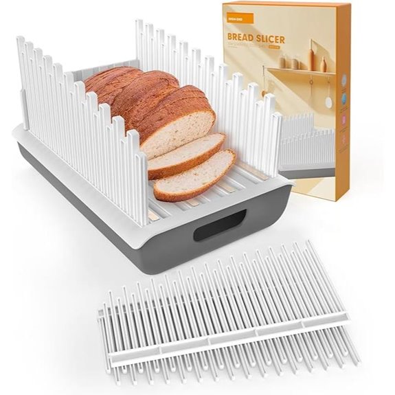 Jumeihui Adjustable Bread Slicer with Crumb Tray