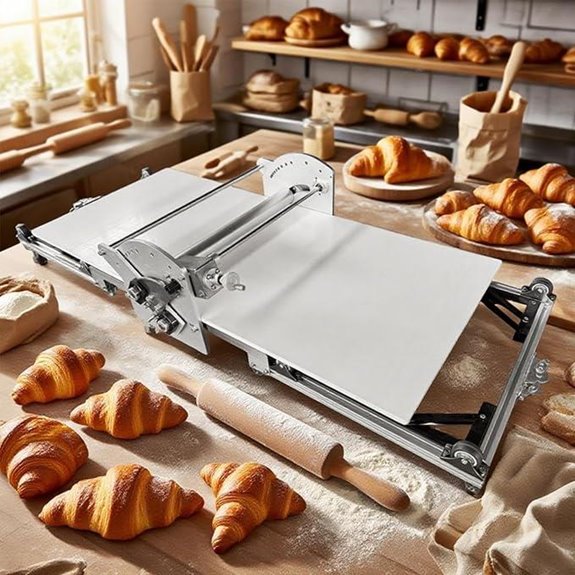 Croissant Dough Laminator with Adjustable Thickness