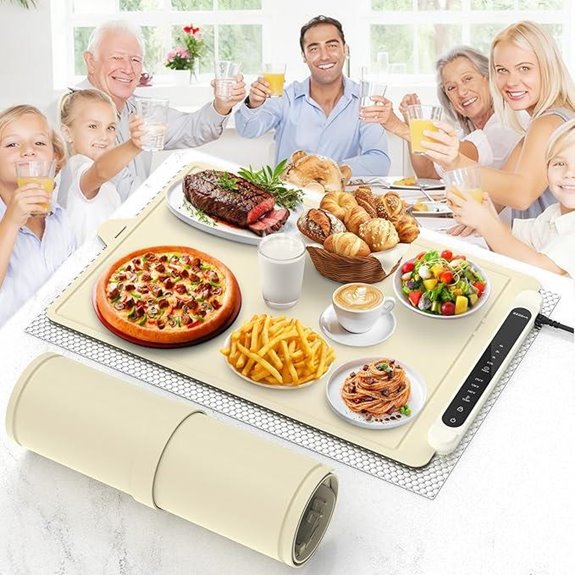 Electric Food Warming Mat with Adjustable Heat
