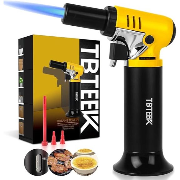 TBTeek Butane Torch with Fuel Gauge and Adjustable Flame