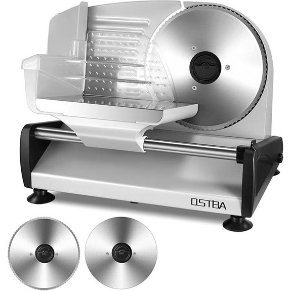Electric Meat Slicer with Adjustable Thickness and Safety