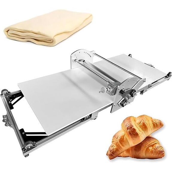 Stainless Steel Electric Dough Sheeter with Adjustable Thickness