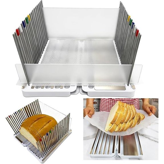 Stainless Steel Bread Slicer with Adjustable Thickness