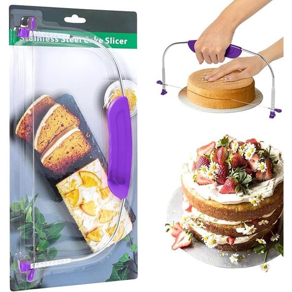 Adjustable Cake Leveler Slicer with Stainless Steel Wire